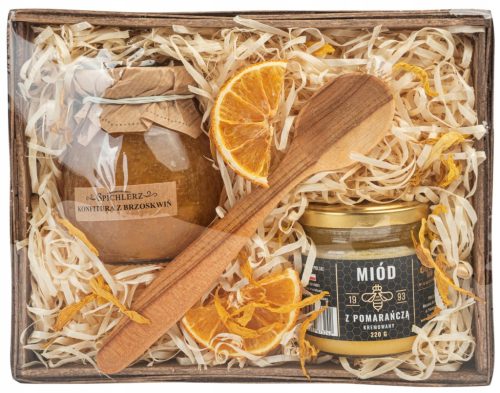  Small GIFT BASKET honey orange jam