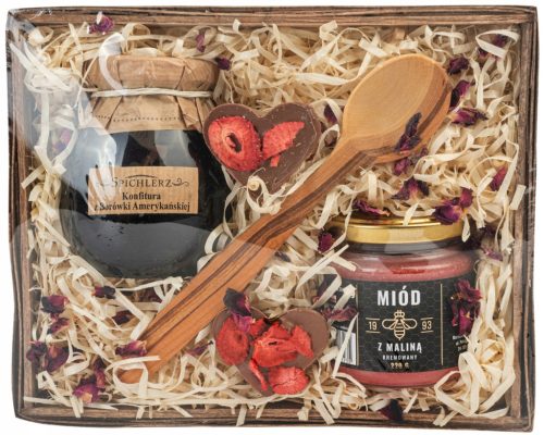  Gift basket set honey jam chocolate