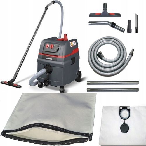 Aspirateur industriel Starmix ISC L-1625 1600 W + sac aspirateur sac textile réutilisable 30l ÉPAISSEUR 1 pièce.