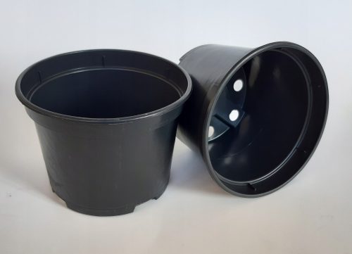  PSGR flowerpot 9 cm x 9 x 6 cm, diameter 9 cm, black plastic