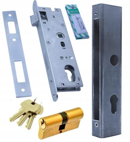 Locks for gates and doors - cassette box 50 x 30 mm, lock 72/34 mm, socket key