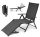 Sun loungers and garden and terrace Di Volio deck chair, aluminium, grey