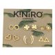  EARRINGS surgical steel GOLD 6 pairs PATTERNS