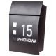 Euro letterbox, letterbox, with black newspaper holder