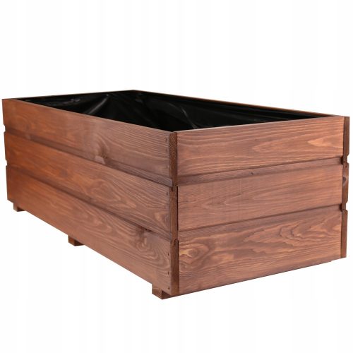  MMdon flowerpot 80 cm x 40 x 30 cm black wood, brown and beige tones