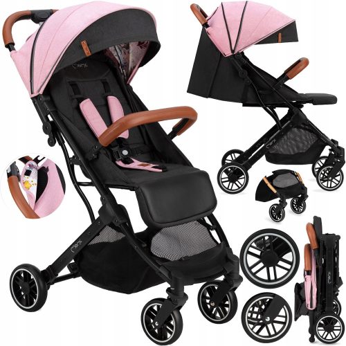  MoMi Estelle stroller, pink and black