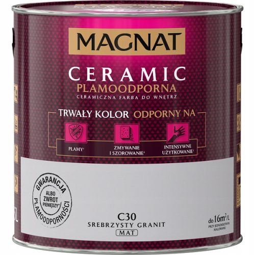 Magnat Ceramic Wall Paint 5 l C30 Silver Granite matt