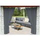  Rideau de terrasse pour pavillon de terrasse 155x220 cm, gris