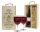  WOODEN WINE BOX AND 2 GLASSES FOR WEDDING