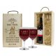  WOODEN WINE BOX AND 2 GLASSES FOR WEDDING