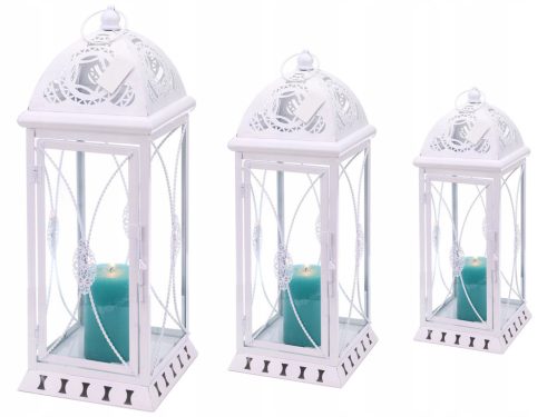  Decorative lantern, metal, glass, 56 cm