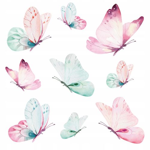  Wall sticker with butterflies, 50 x 50 cm