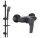 Cubic CUB-ZND-BL series surface-mounted shower set + Riva series black shower fitting