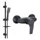 Cubic CUB-ZND-BL series surface-mounted shower set + Riva series black shower fitting