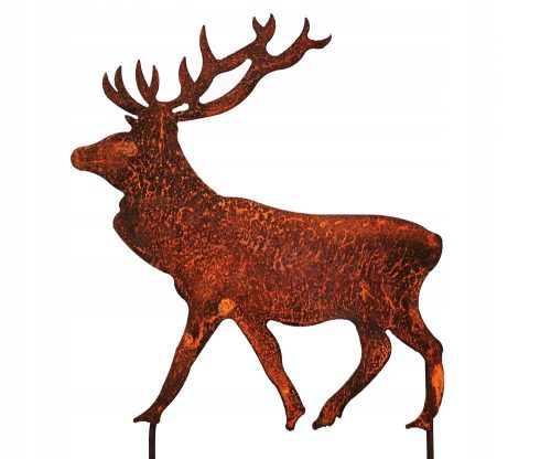  DEER made of METAL, a garden decoration to plug in. RUST