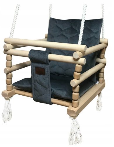 Garden, terrace and balcony swings Wooden swing for children, velvet cushion 3in1