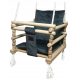 Garden, terrace and balcony swings Wooden swing for children, velvet cushion 3in1