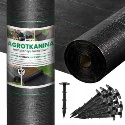 Agrartextil - Agrotextile mulching agent (weed control) HEVA black 160 x 5000 cm 70 g/m²