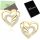  HEART EARRINGS SILVER GOLD PLATED 925 STUDS