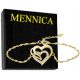  Bydgoszcz Mint Heart Bracelet 21 cm gold