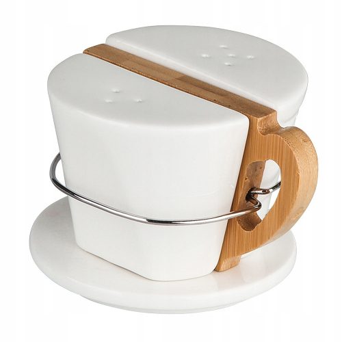 Salt and pepper shakers Salt and pepper shakers 2in1 Altom Design Regular white, brown and beige tones