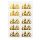  NAIL STICKERS GOLDEN FLAMES 3287-1