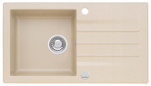 Moderno Annie 40 single bowl sink, beige granite