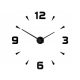 Decorative wall stickers stuck on! Shot wall clock, glossy black!