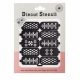 Nail art stencils 10 pieces black