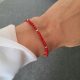  Bracelet natural CORAL 3 mm silver 925 24k