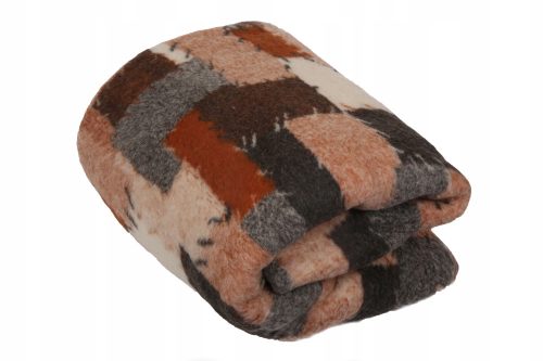 SOFT BLANKET PLUG SLEEVE FOR A Best Wool Blanket Wool 200 cm x 180 cm Beige, cream, brown tones, red tones, orange tones, multi-coloured