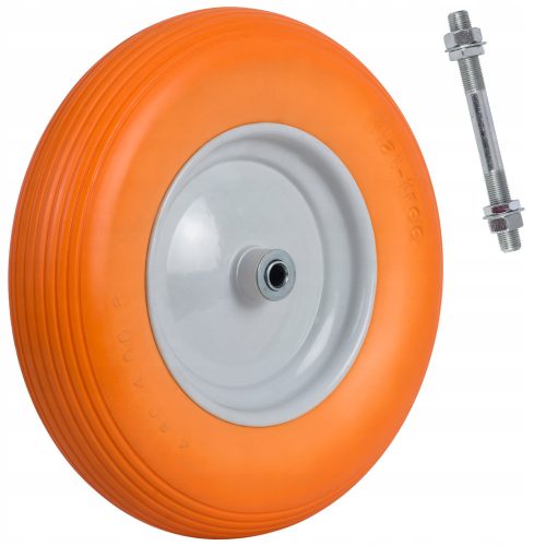 Rims for lawn mowers and tractors Humberg 4880 tubeless wheelbarrow wheel, 40 cm, orange and white