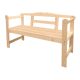 Benches for garden and terrace Bench with backrest, wood, 118 x 43 cm