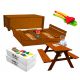 SET OF WOODEN SANDBOX + TABLE WITH SEATS