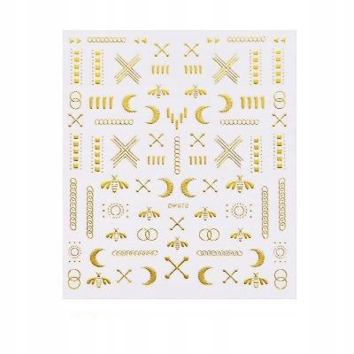  NAIL STICKERS GOLD EGYPTIAN SIGNS DP670