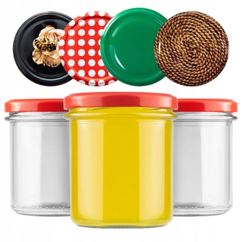 Honey jars - glass with lid Moonshine, diameter 82 mm 15 pcs.