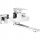 Laveo Kvadrato wall-mounted washbasin mixer, chrome