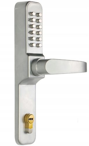 Eura Long outside handle, plate with keyhole