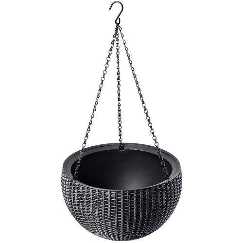  Keter Flowerpot 35 cm x 35 x 22 cm Diameter 35 cm Plastic Anthracite