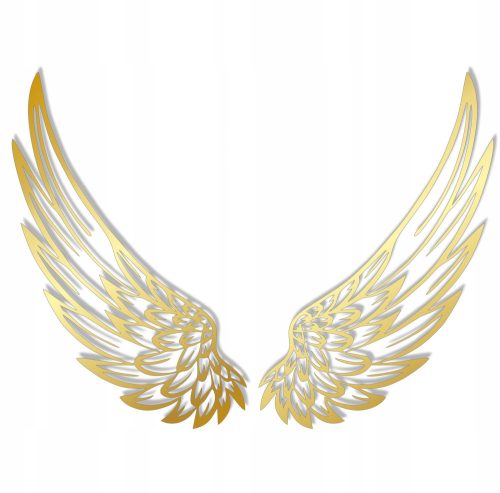 Pictures on the wall GOLDEN WINGS DECORATION 160cm x 115cm LARGE for the wall, BROUGHT THROUGH, SOLID