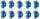 Mushroom for the trampoline net Spartan 1296, 3 cm blue