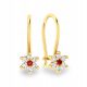  Gold Flower Earrings 585 Flowers Earwires