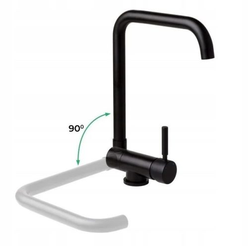 Lyro series stand kitchen faucet, black