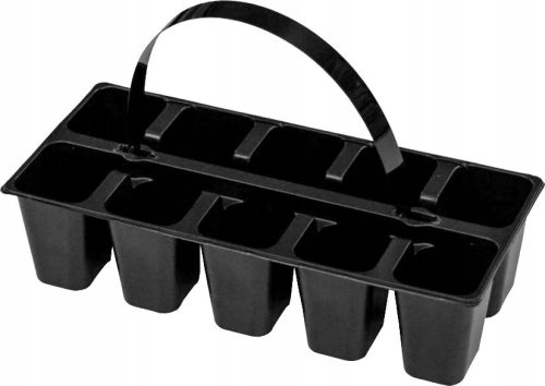  JRK flowerpot 27.2 cm x 12.2 x 5.5 cm, black plastic