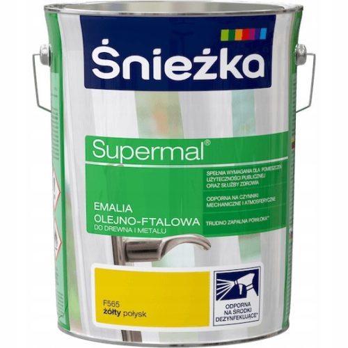 Oil-Phtal-Email Snow White Supermal F565 Gelb 5 l