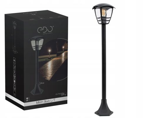  EDO E27 square light pole 100 cm, black