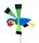  Wooden WINDMILL, Garden Scarer, BLUE PARROT