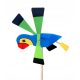  Wooden WINDMILL, Garden Scarer, BLUE PARROT