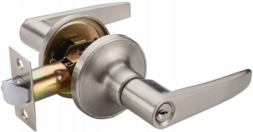 HANDLE WITH LOCK FOR DOOR LOCK, STAINLESS STEEL INOX