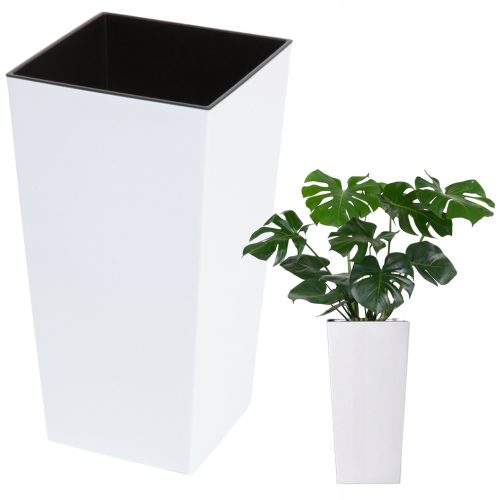  Grando flowerpot 13 cm x 13 x 25 cm, diameter 13 cm, white plastic